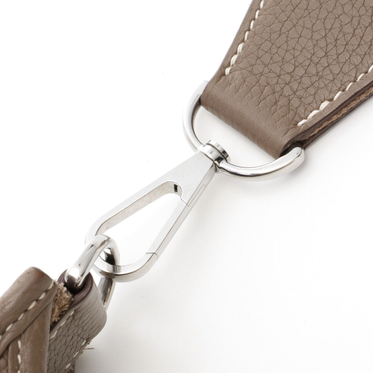 Hermes Evelyne 3 PM Etoupe Silver Shoulder Bag Taurillon Clemence — view 6