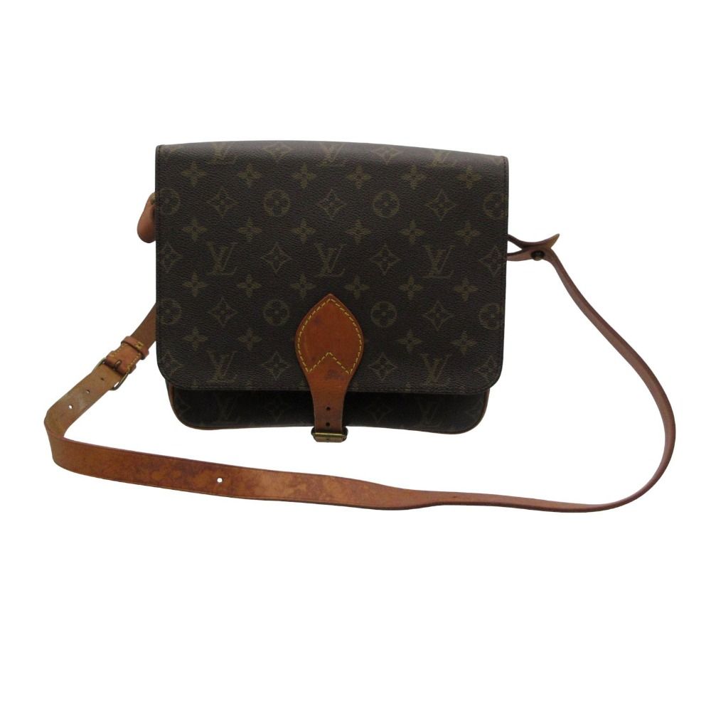 Louis Vuitton Shoulder Bag Monogram Cartouchiere GM Crossbody Purse Brown