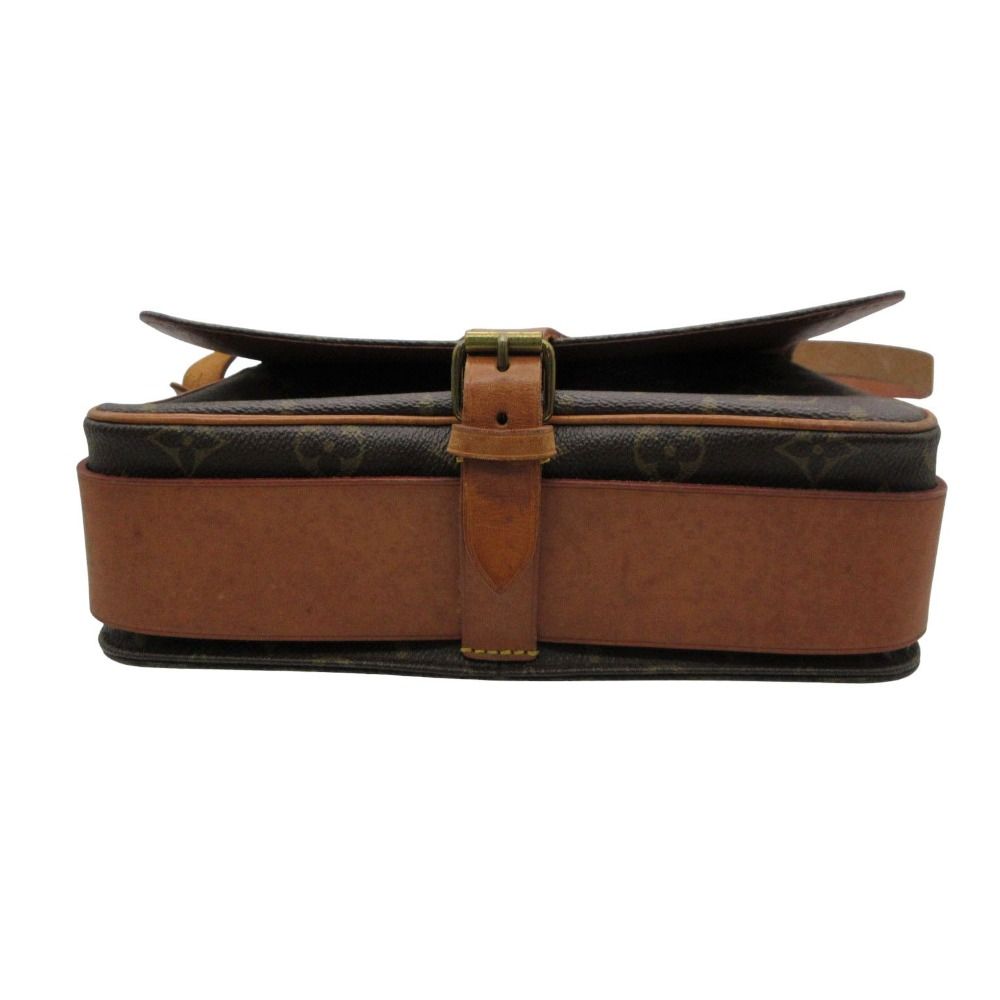 Louis Vuitton Shoulder Bag Monogram Cartouchiere GM Crossbody Purse Brown — view 5