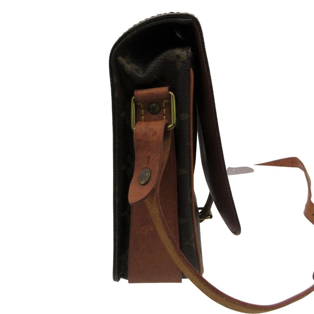 Louis Vuitton Shoulder Bag Monogram Cartouchiere GM Crossbody Purse Brown — view 4
