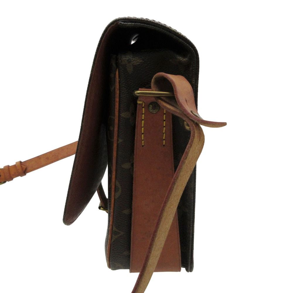 Louis Vuitton Shoulder Bag Monogram Cartouchiere GM Crossbody Purse Brown — view 3