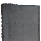 Louis Vuitton Shawl Monogram Shine Silk Gray Scarf — view 4