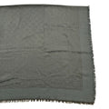 Louis Vuitton Shawl Monogram Shine Silk Gray Scarf