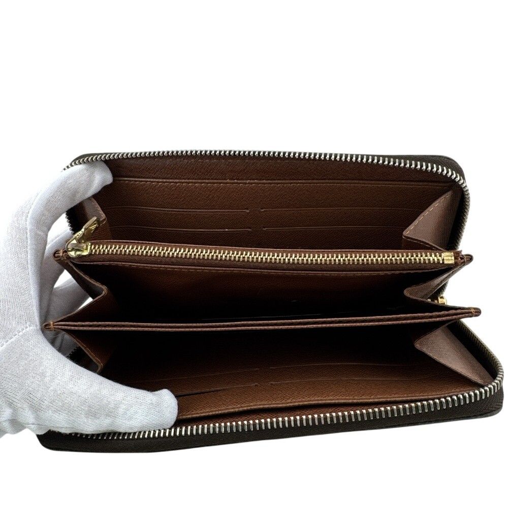Louis Vuitton Monogram Zippy Wallet Zip Around Brown Gold — view 7