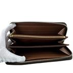 Louis Vuitton Monogram Zippy Wallet Zip Around Brown Gold — view 7