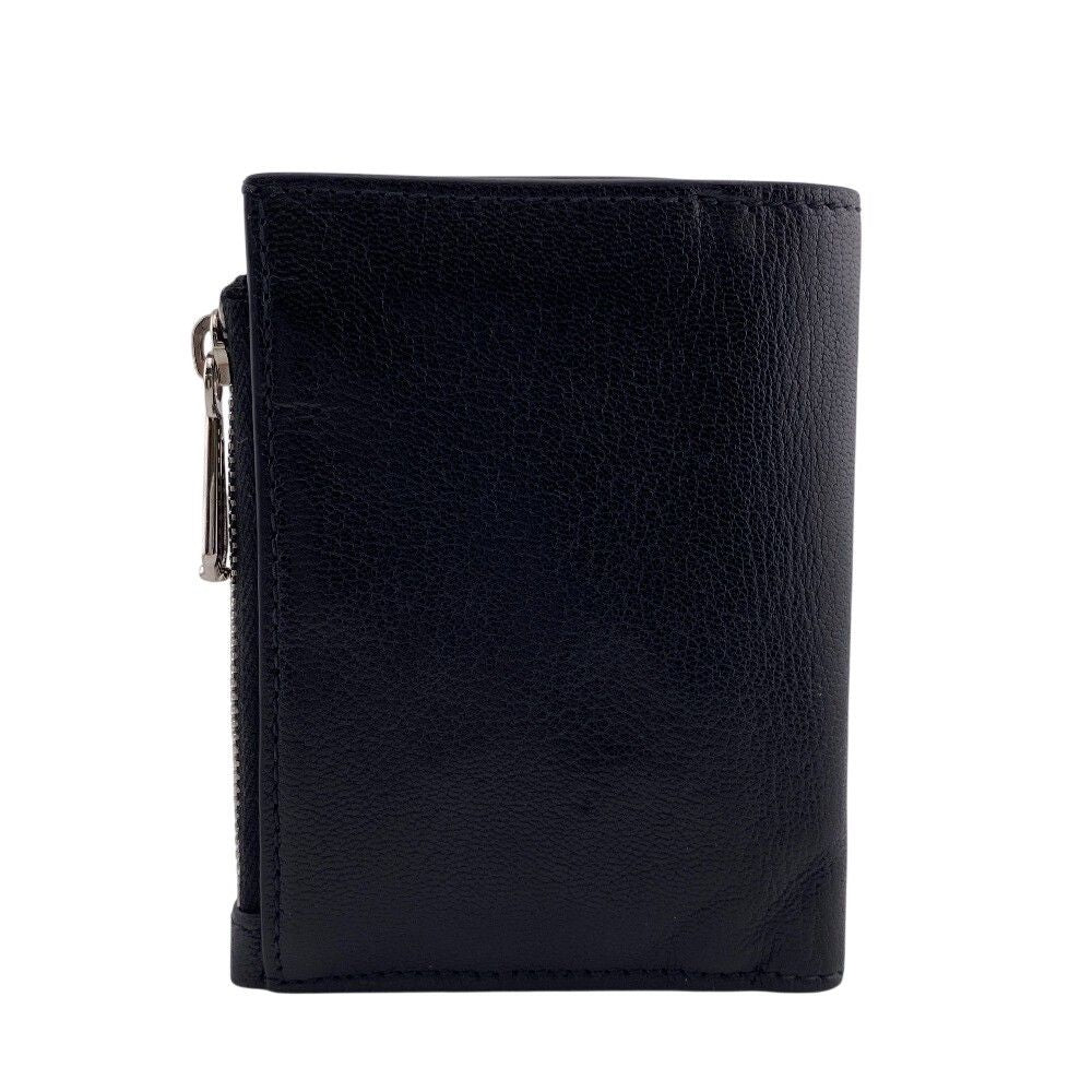 Gucci Lilac Leather Bifold Wallet Compact Black