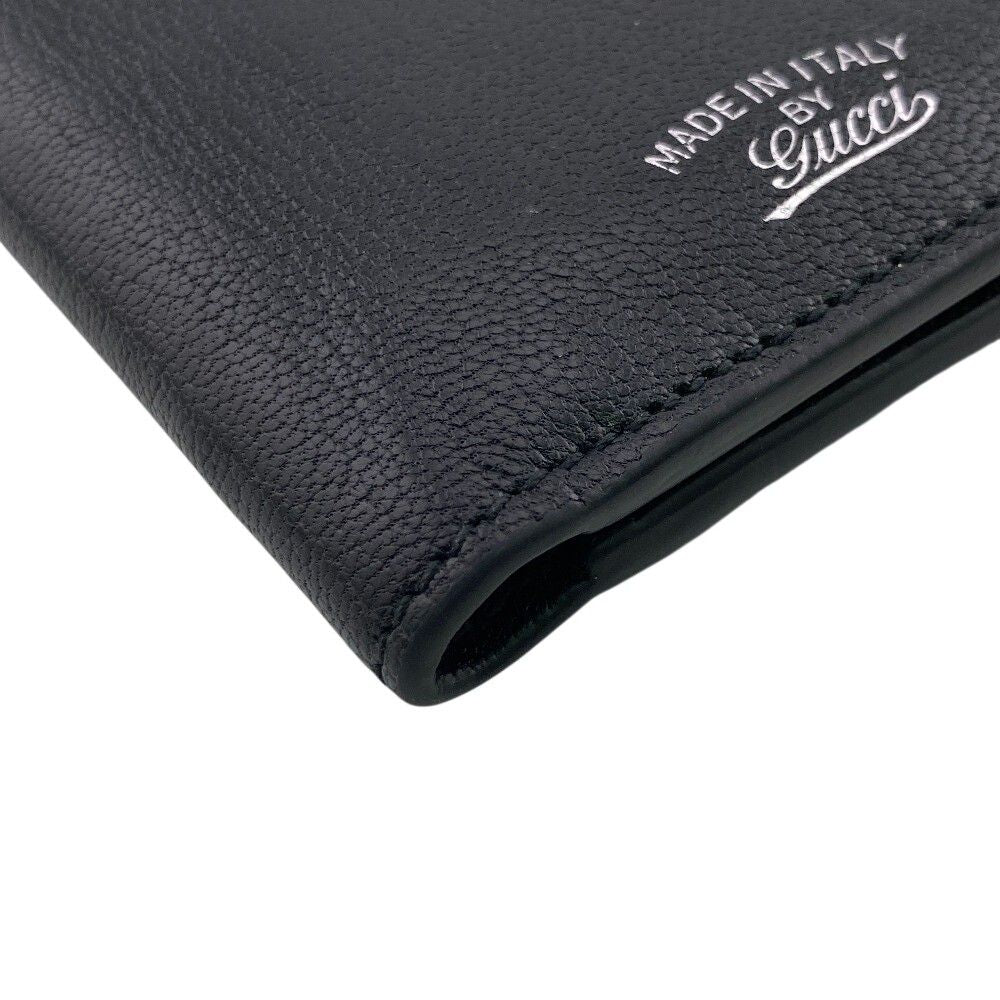 Gucci Lilac Leather Bifold Wallet Compact Black — view 2