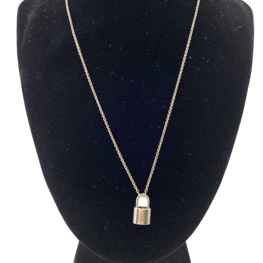 Louis Vuitton Silver Lock It Learn Pendant 925 Sterling Padlock — view 6