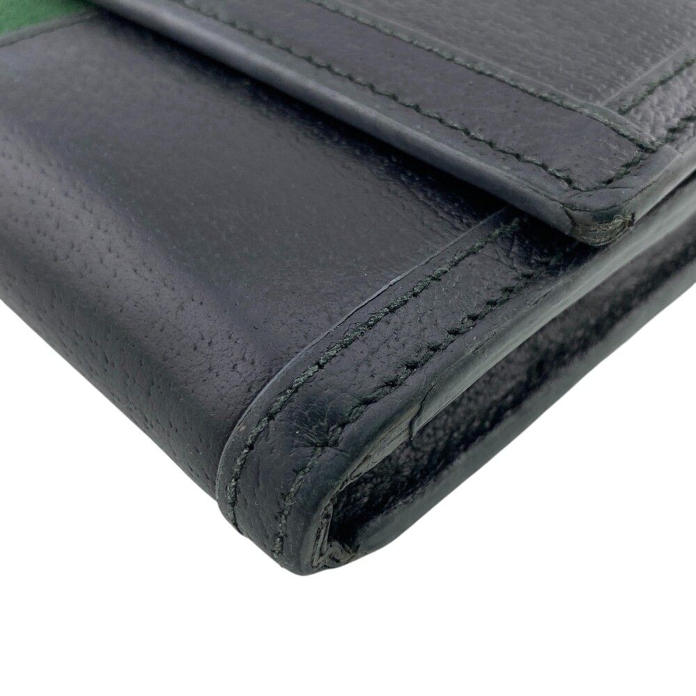 Gucci Ophidia Sherry Line GG Leather Wallet Black — view 3