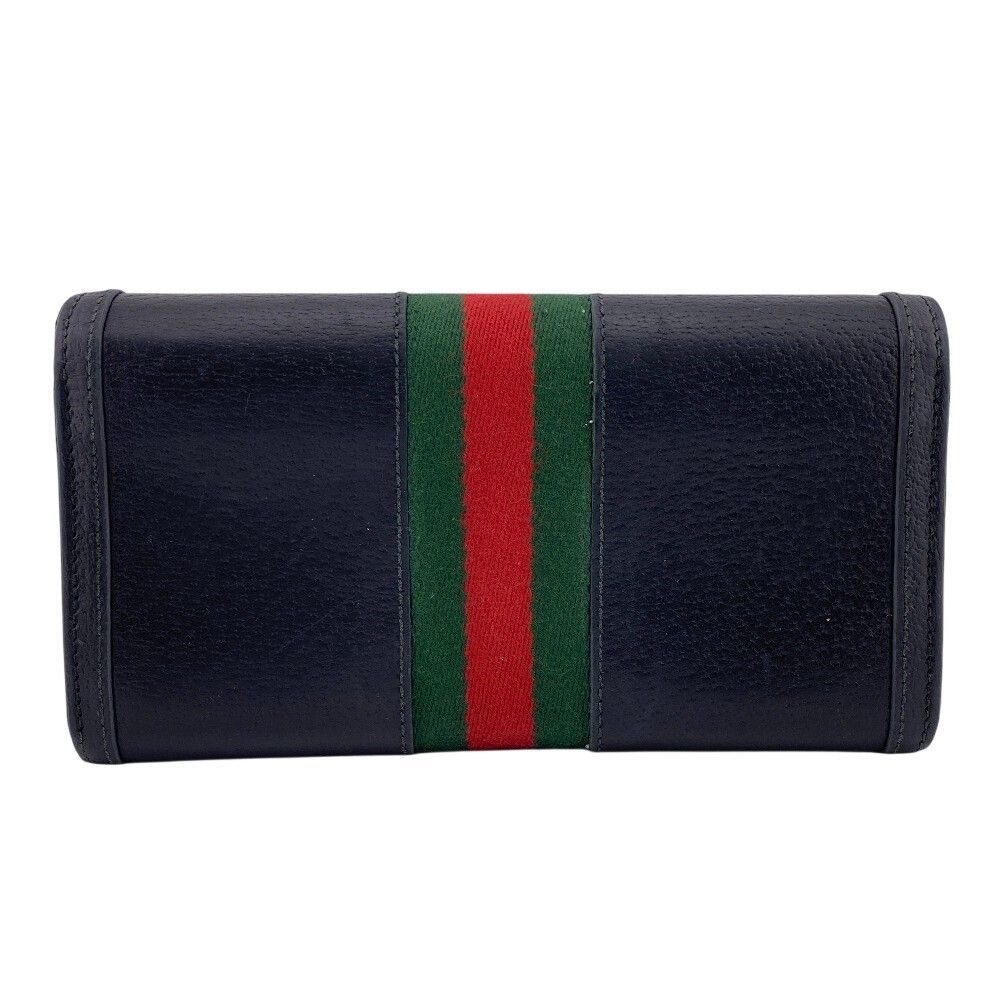 Gucci Ophidia Sherry Line GG Leather Wallet Black