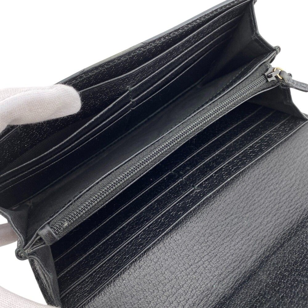 Gucci Ophidia Sherry Line GG Leather Wallet Black — view 6