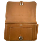 Hermes Dogon GM Leather Bifold Wallet Brown — view 4