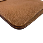 Hermes Dogon GM Leather Bifold Wallet Brown — view 3