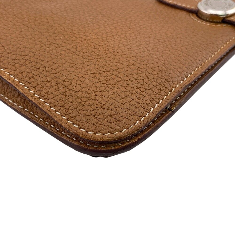 Hermes Dogon GM Leather Bifold Wallet Brown — view 2