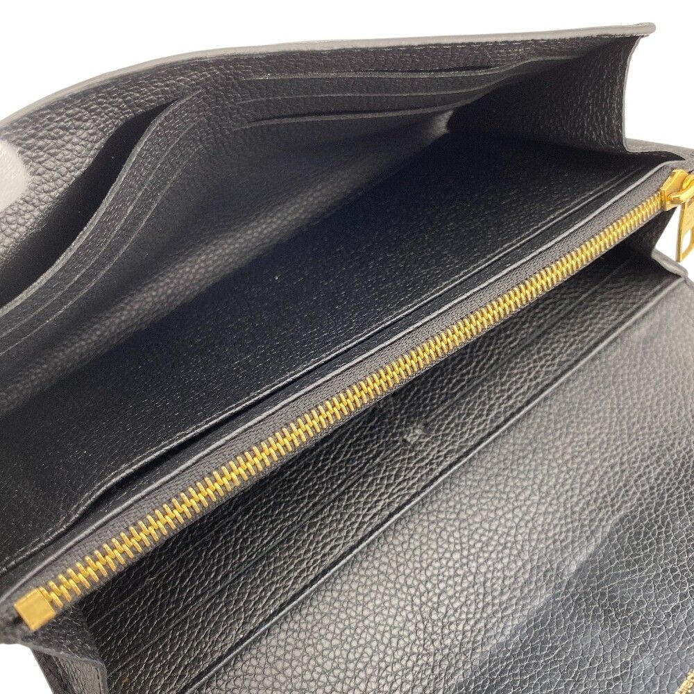 Louis Vuitton Wallet Portefeuille Sarah Monogram Empreinte Leather Black — view 6