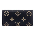 Louis Vuitton Wallet Portefeuille Sarah Monogram Empreinte Leather Black