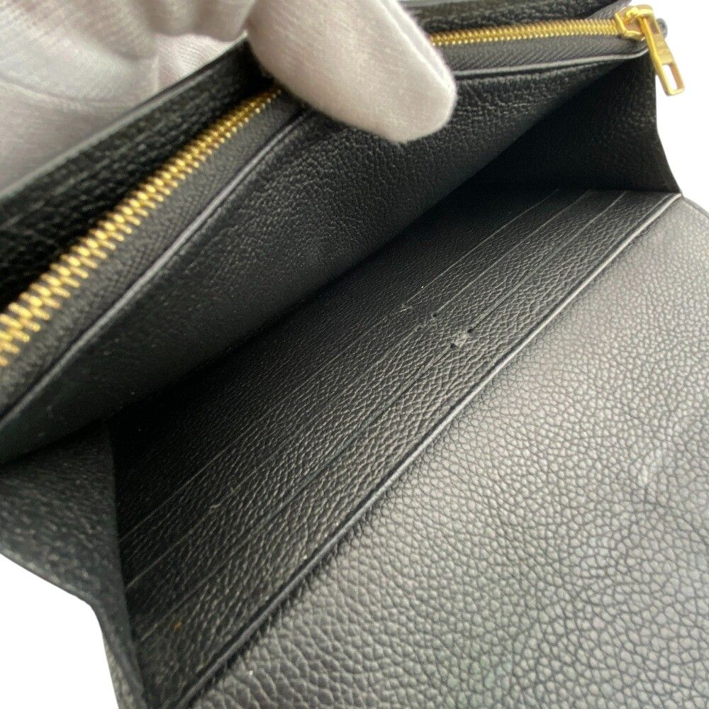 Louis Vuitton Wallet Portefeuille Sarah Monogram Empreinte Leather Black — view 7