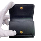 Gucci Script Logo Leather Trifold Wallet Compact Black — view 4