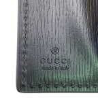 Gucci Script Logo Leather Trifold Wallet Compact Black — view 8