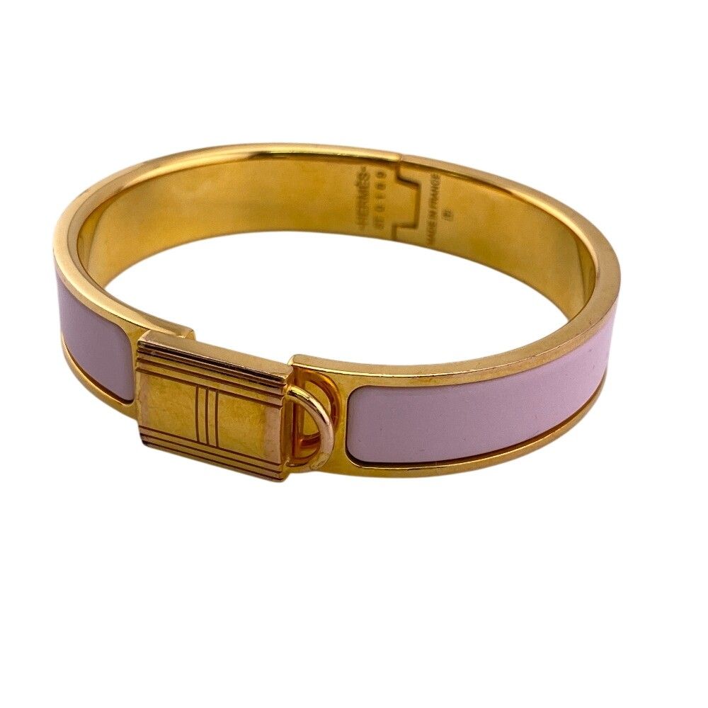 Hermes Clic Cadena Bangle Bracelet Pink Gold