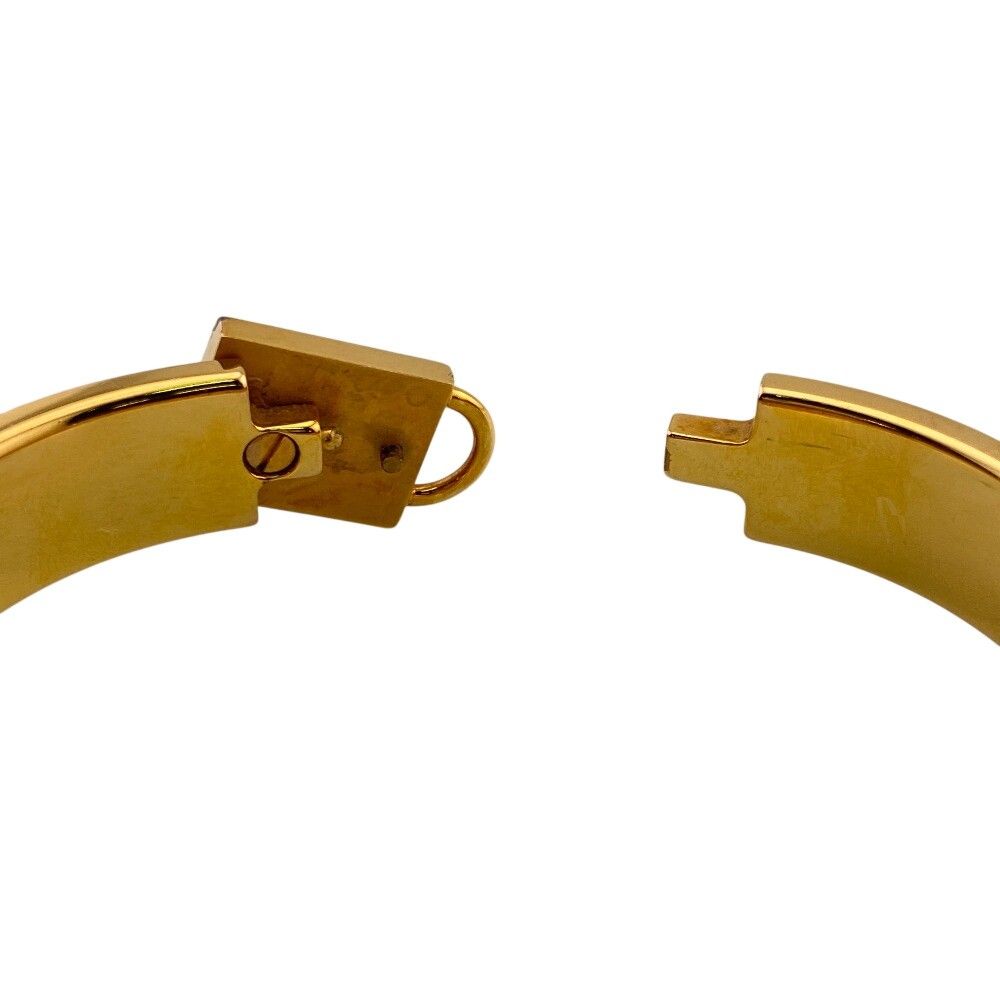 Hermes Clic Cadena Bangle Bracelet Pink Gold — view 4