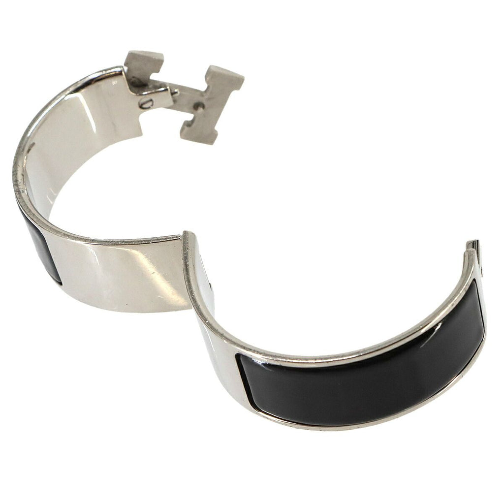 Hermes Clic Clac H PM Bangle Black Silver Bracelet — view 4