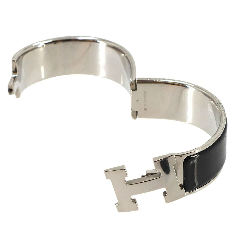 Hermes Clic Clac H PM Bangle Black Silver Bracelet — view 5