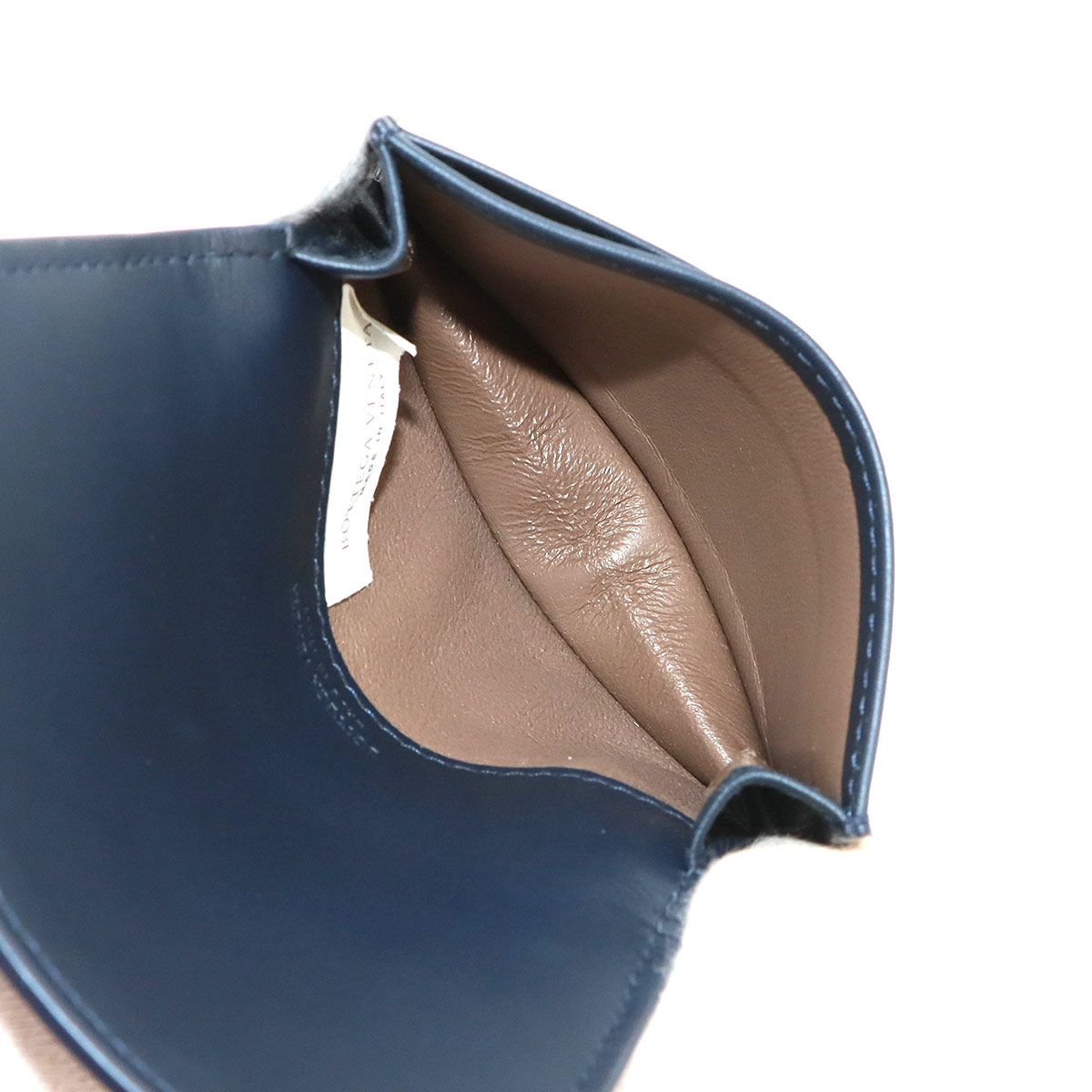 Bottega Veneta Intrecciato Card Case Leather Navy — view 5