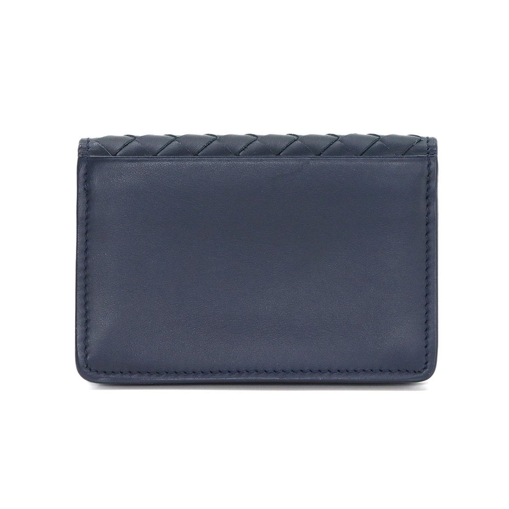 Bottega Veneta Intrecciato Card Case Leather Navy — view 2