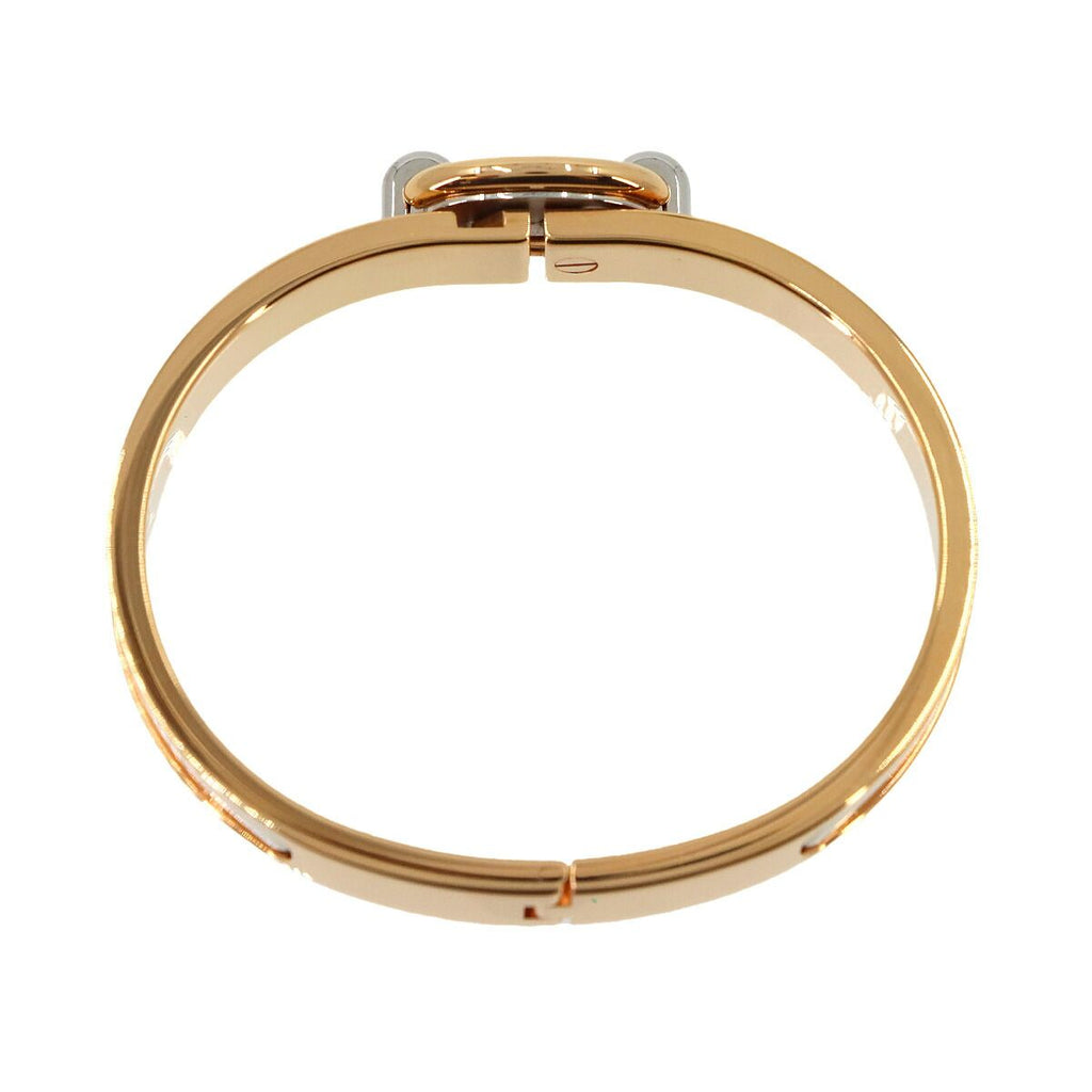 Hermes Mini Clic Chaine D'ancre Bangle Gold Cream Silver Bracelet — view 5
