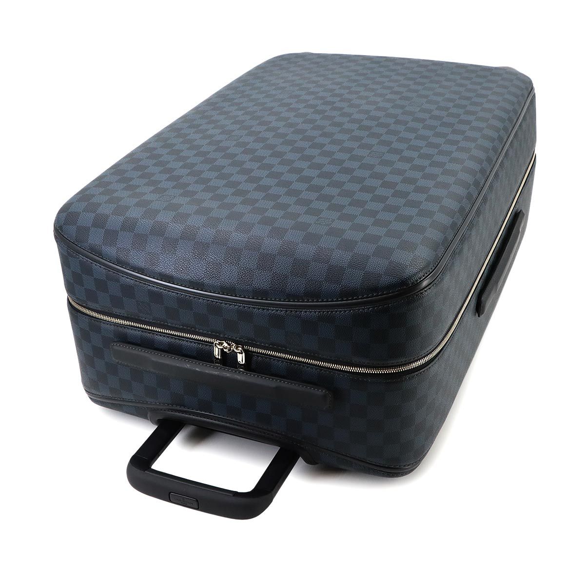 Louis Vuitton Damier Cobalt Zephyr 70 Carrie Bag Blue Silver — view 6