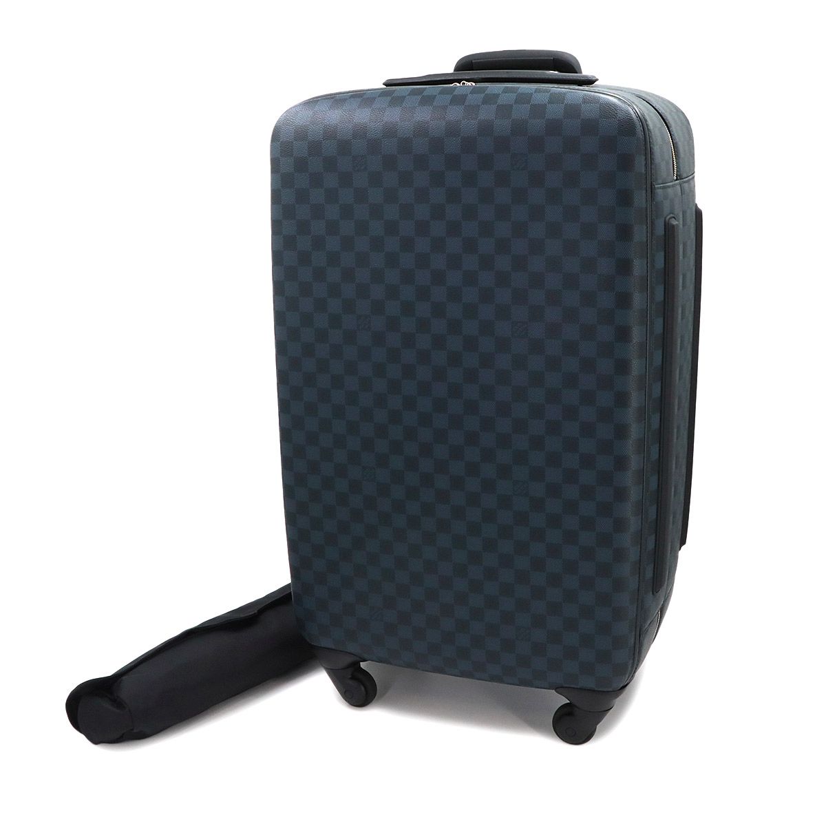 Louis Vuitton Damier Cobalt Zephyr 70 Carrie Bag Blue Silver — view 2
