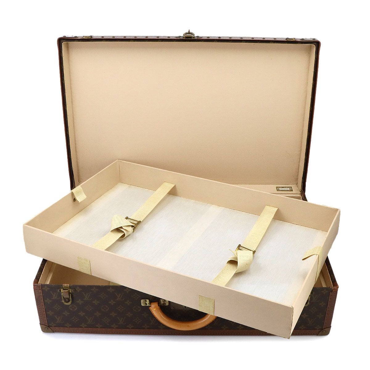 Louis Vuitton Monogram Alzer 75 Trunk Case Bag Brown — view 6