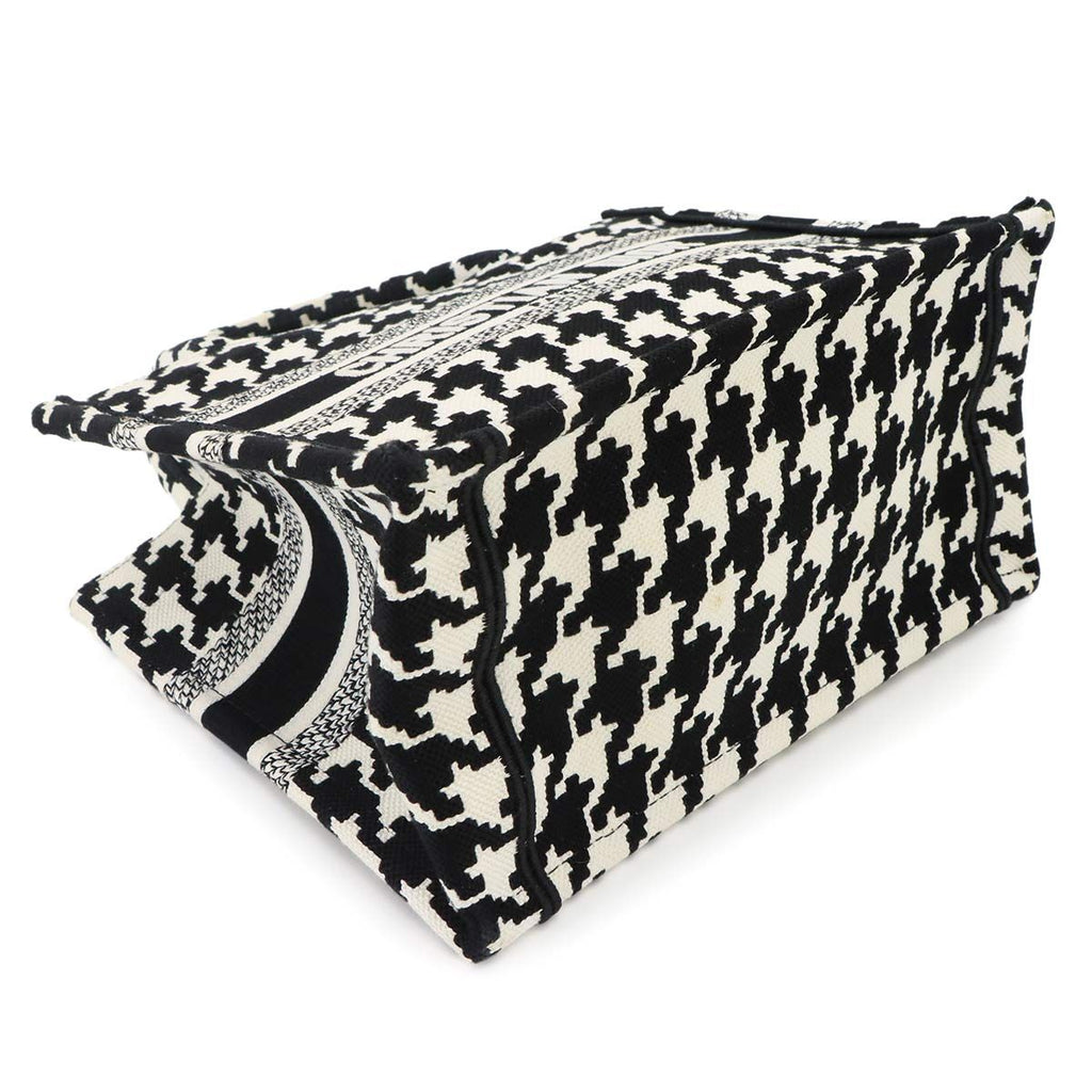 Dior Book Tote Bag Small Canvas Black Houndstooth — view 4