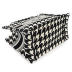Dior Book Tote Bag Small Canvas Black Houndstooth — view 4