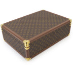 Louis Vuitton Monogram Bilstein 55 Trunk Case Bag Brown Gold — view 4