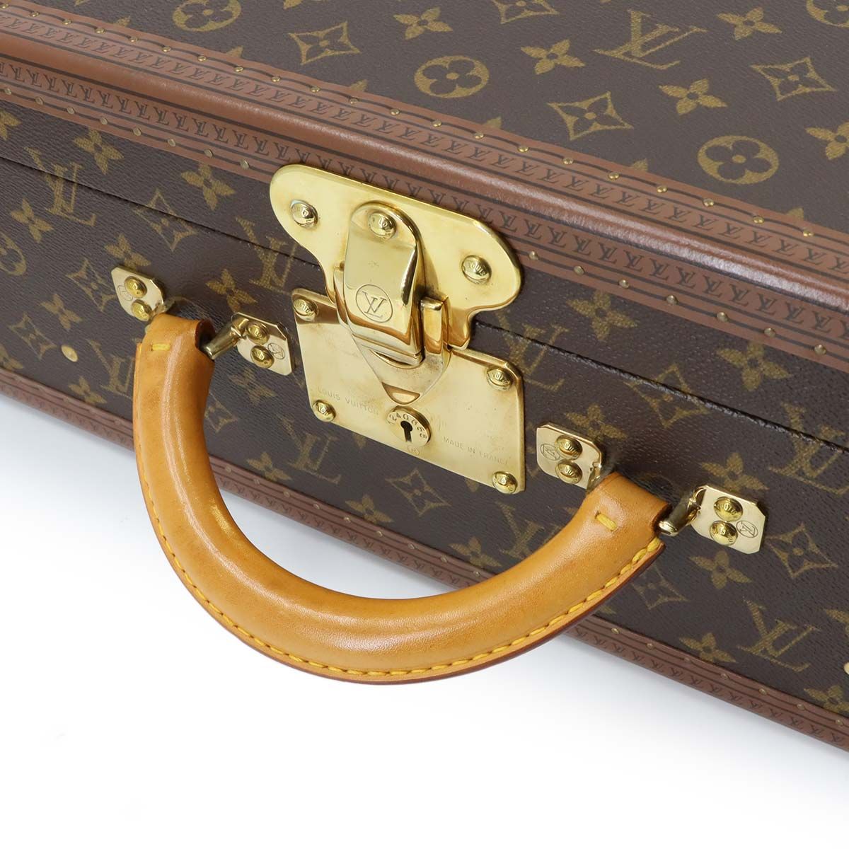 Louis Vuitton Monogram Bilstein 55 Trunk Case Bag Brown Gold — view 5