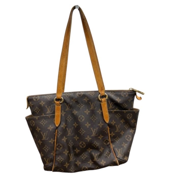 Louis Vuitton Monogram Brown Gold Leather Tote Shoulder Bag — view 2