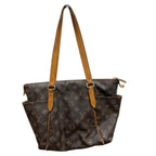 Louis Vuitton Monogram Brown Gold Leather Tote Shoulder Bag — view 2