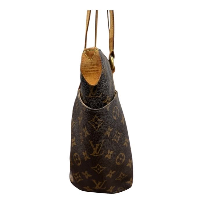 Louis Vuitton Monogram Brown Gold Leather Tote Shoulder Bag — view 3