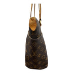 Louis Vuitton Monogram Brown Gold Leather Tote Shoulder Bag — view 3