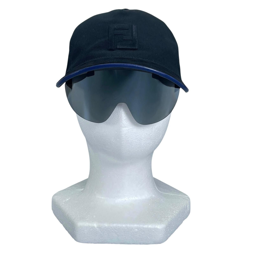 Fendi Eye Cap FF Logo Cap with Shield Black Hat — view 3