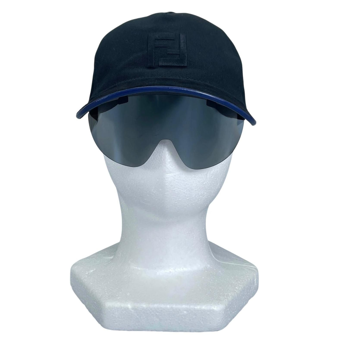 Fendi Eye Cap FF Logo Cap with Shield Black Hat — view 3
