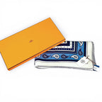 Hermes Carre Mors a Jouets Bandana Horse Bit Cashmere Silk Marine Large Scarf — view 2