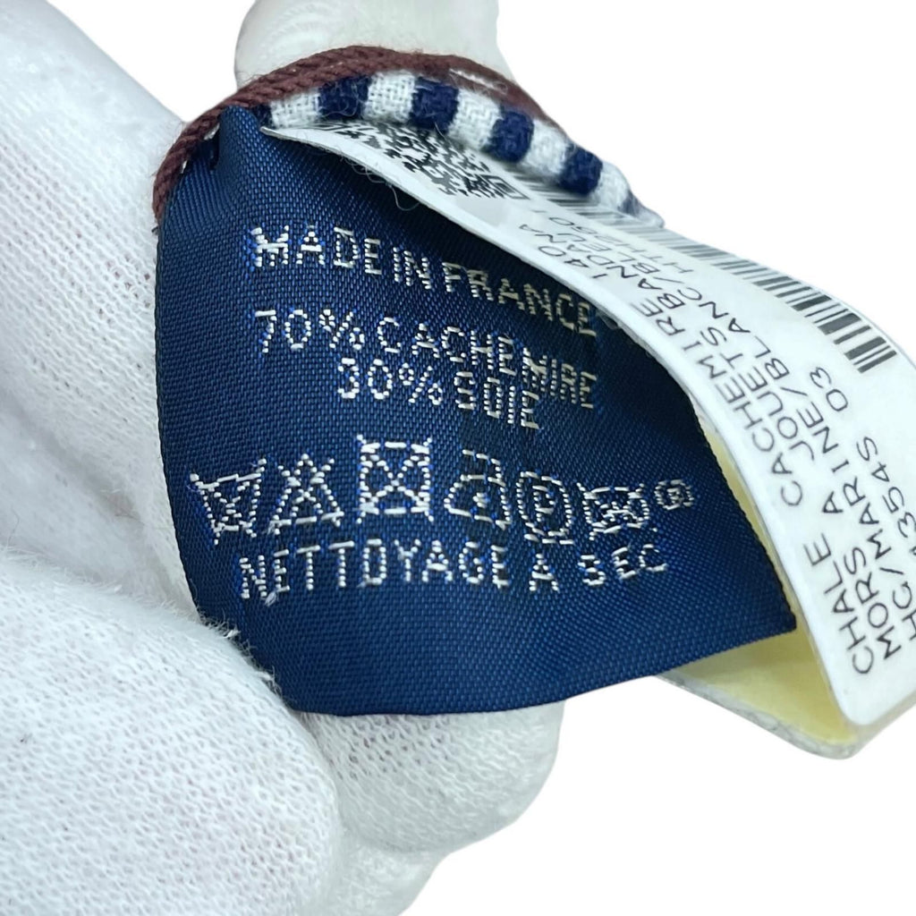 Hermes Carre Mors a Jouets Bandana Horse Bit Cashmere Silk Marine Large Scarf — view 7