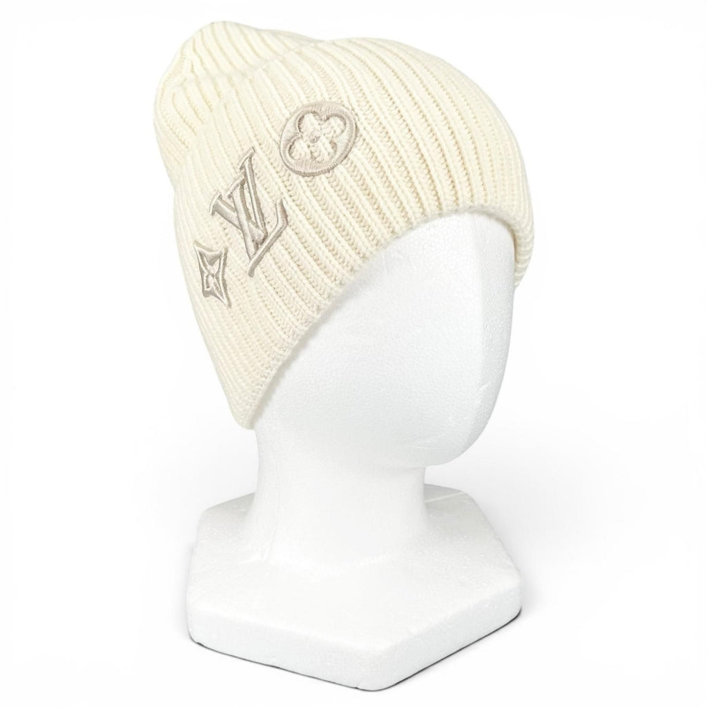 Louis Vuitton Bonnet LV Head Line Wool 100% Knit Cap Hat