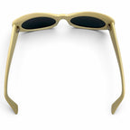 Chanel Vintage CC Logo All Over Print Oval Eyewear Sunglasses Ivory Black Demo — view 6