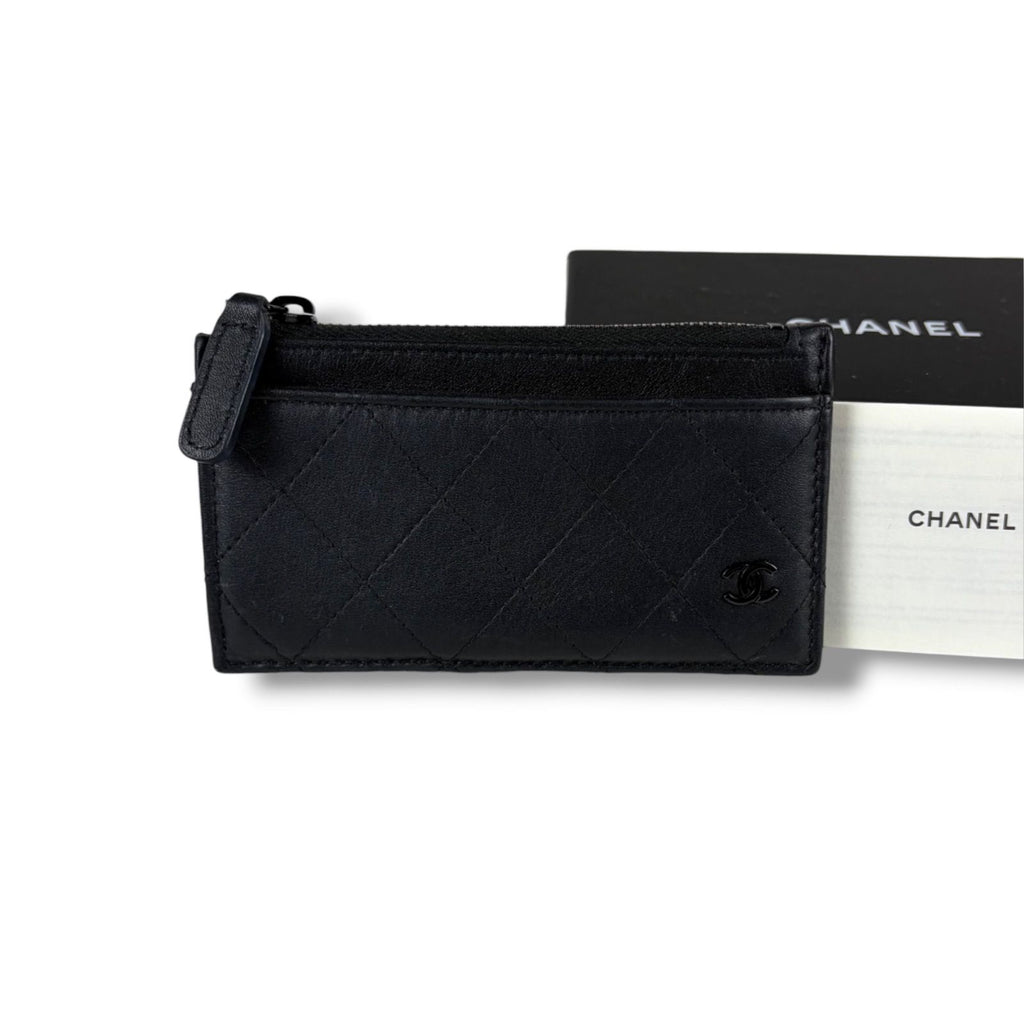 Chanel Quilted Fragment Case Black Wallet