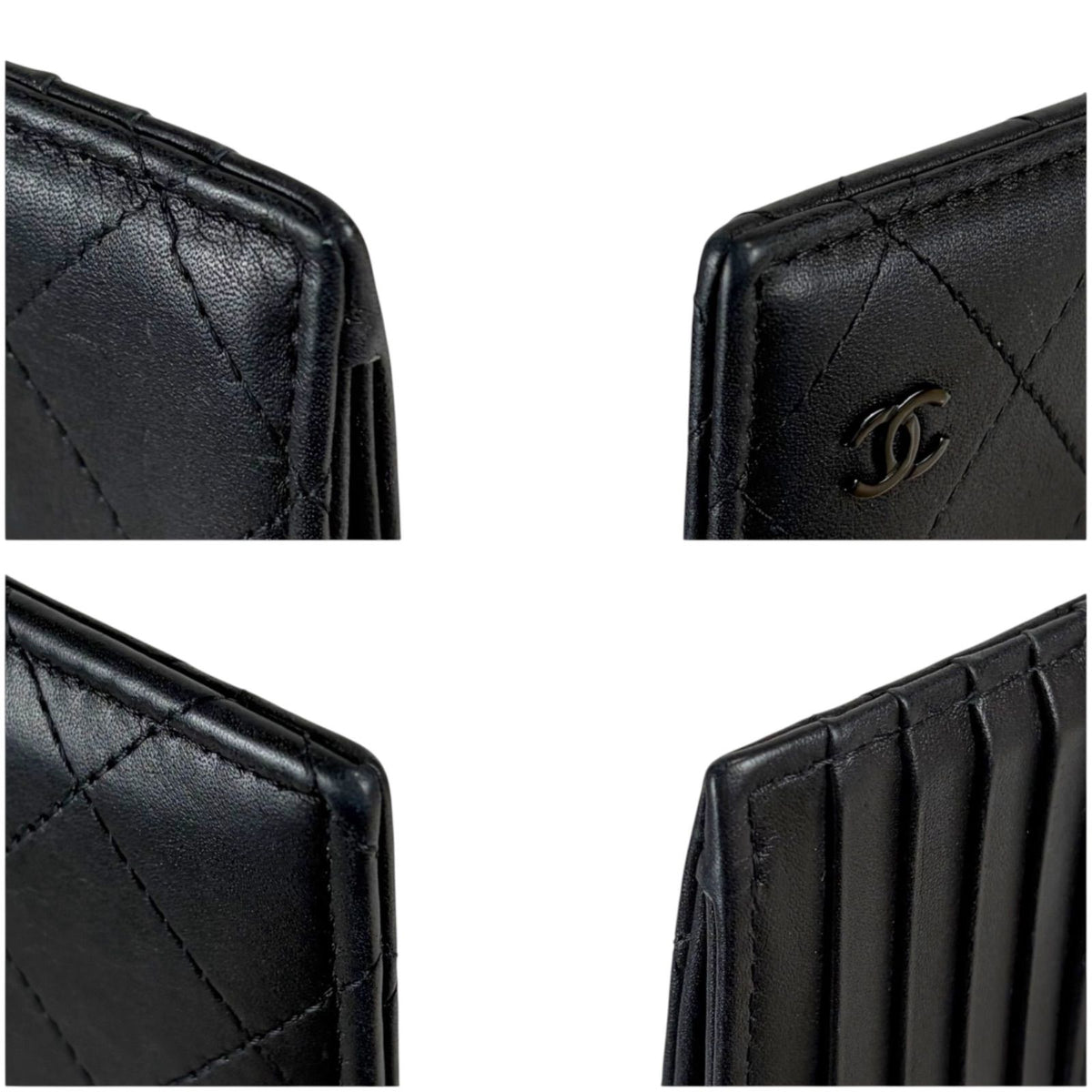 Chanel Quilted Fragment Case Black Wallet — view 8