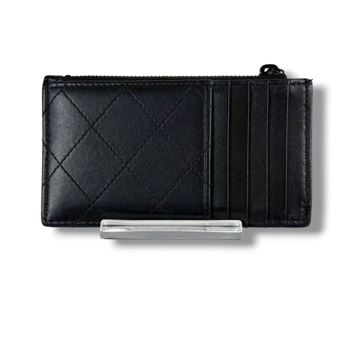 Chanel Quilted Fragment Case Black Wallet — view 5